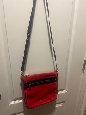 Michael Kors Red Crossbody Bag with Black Strap